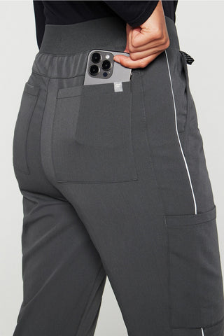 high-rise on-call scrub jogger (reflective)