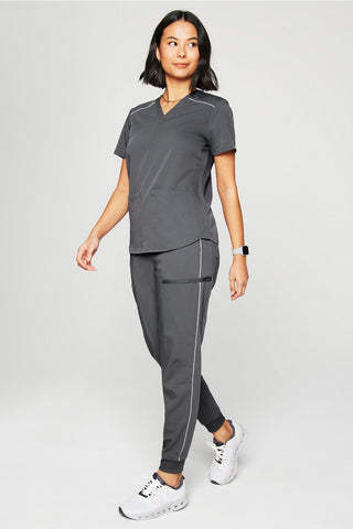 high-rise on-call scrub jogger (reflective)