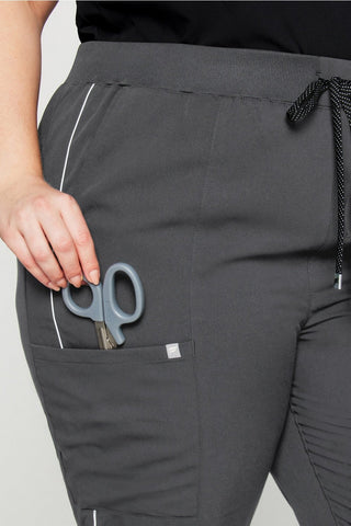 high-rise on-call scrub jogger (reflective)