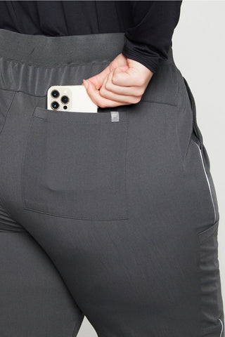 high-rise on-call scrub jogger (reflective)