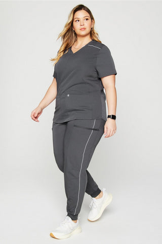 high-rise on-call scrub jogger (reflective)