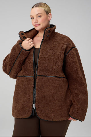 teddy mid-length jacket