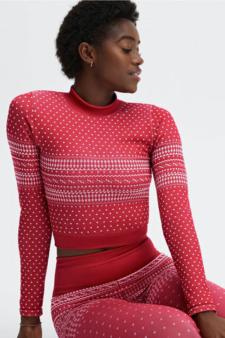 holly seamless long-sleeve top