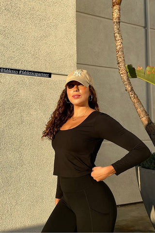 oasis twist built-in bra long-sleeve top