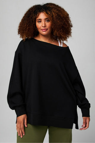 cozy fleece oversized sweatshirt