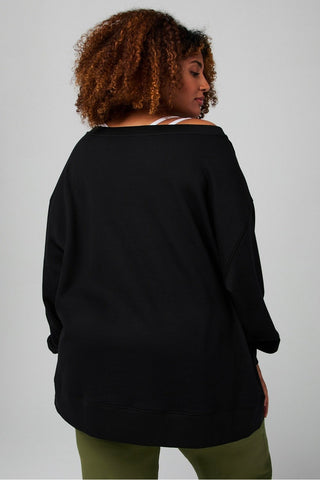 cozy fleece oversized sweatshirt