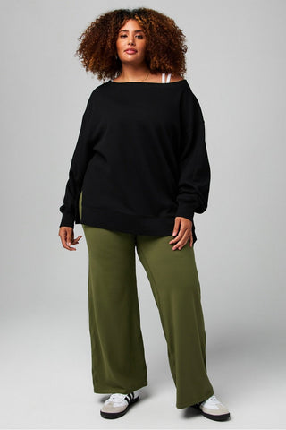 cozy fleece oversized sweatshirt