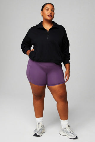 cozy fleece half zip sweatshirt