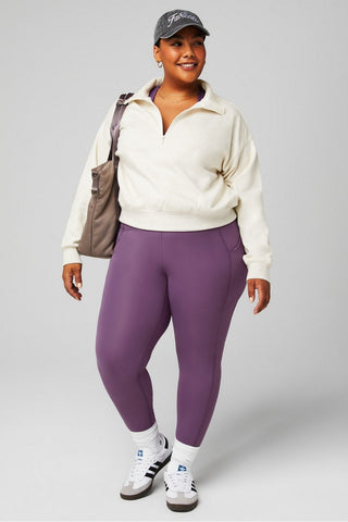 cozy fleece half zip sweatshirt