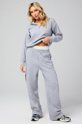 cozy fleece half zip sweatshirt