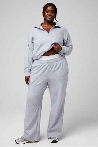 cozy fleece half zip sweatshirt