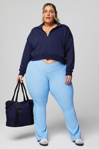 year round terry half zip sweatshirt