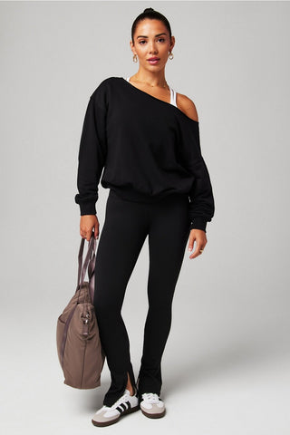 year round terry off shoulder sweatshirt