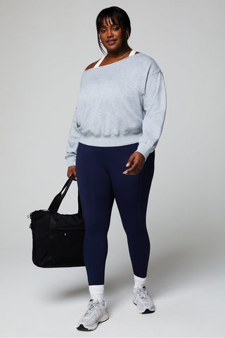 year round terry off shoulder sweatshirt