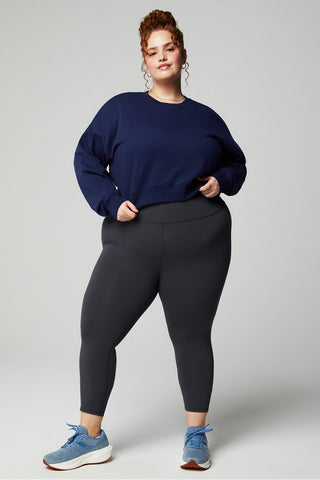 year round terry cropped sweatshirt