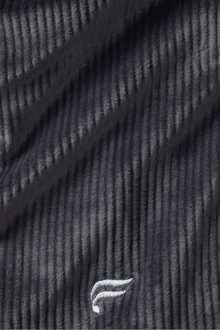 plush rib half zip sweatshirt