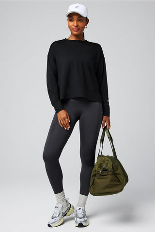 cloud jersey boxy long-sleeve top