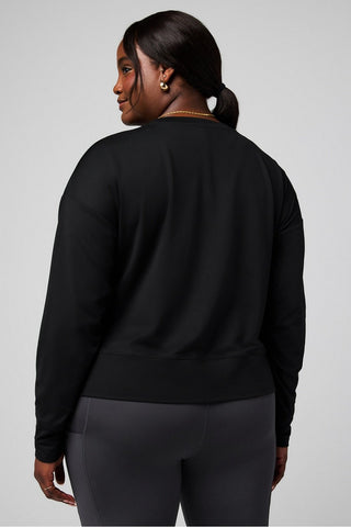 cloud jersey boxy long-sleeve top