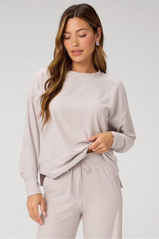 cloud jersey boxy long-sleeve top