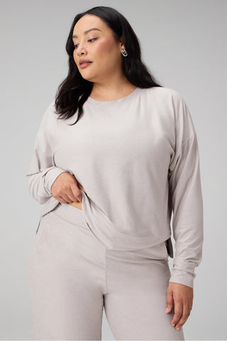 cloud jersey boxy long-sleeve top