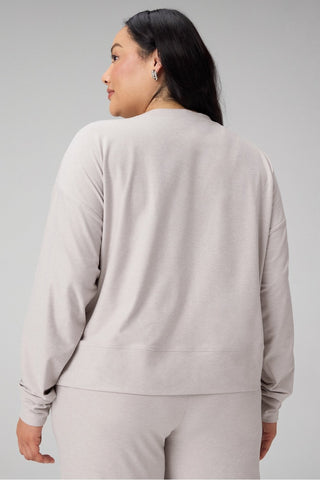 cloud jersey boxy long-sleeve top