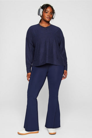 cloud jersey boxy long-sleeve top