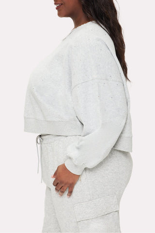 bling thing off-the-shoulder sweatshirt