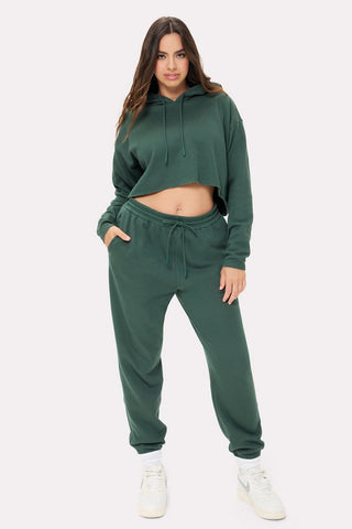 cozy fleece everyday cropped hoodie