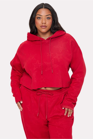 cozy fleece everyday cropped hoodie