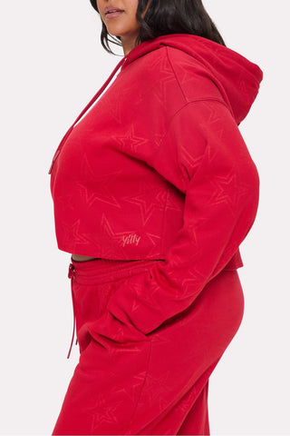 cozy fleece everyday cropped hoodie