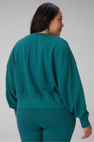 year round terry crew neck sweatshirt