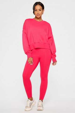 year round terry crew neck sweatshirt
