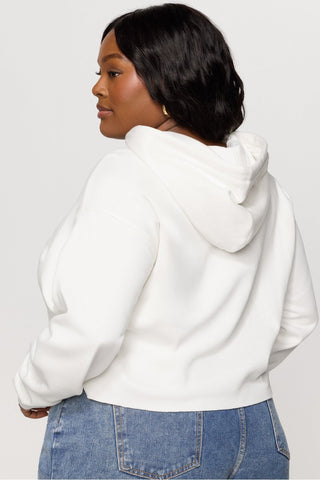 cozy fleece cherry cropped hoodie