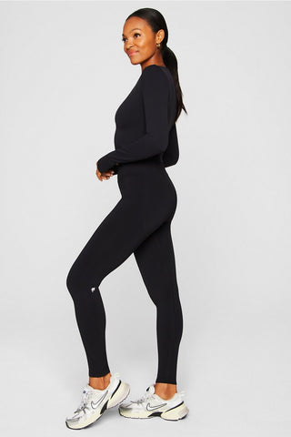 sleek seamless long-sleeve top
