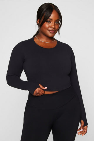 sleek seamless long-sleeve top