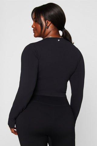sleek seamless long-sleeve top