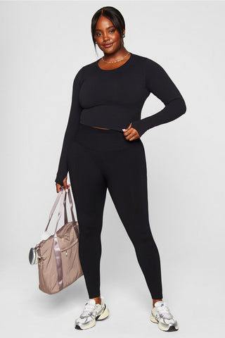sleek seamless long-sleeve top