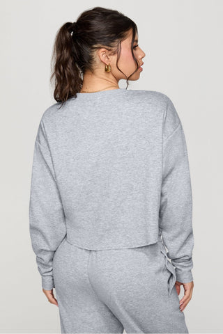 cozy fleece everyday cropped crew