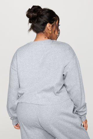cozy fleece everyday cropped crew