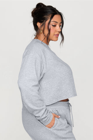 cozy fleece everyday cropped crew