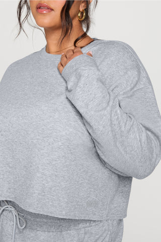 cozy fleece everyday cropped crew