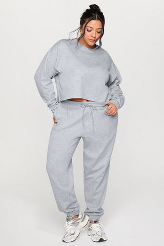cozy fleece everyday cropped crew