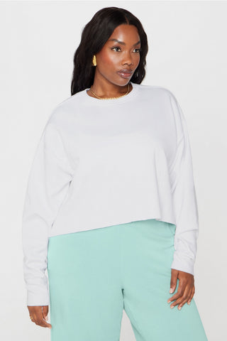 cozy fleece everyday cropped crew