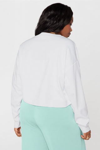 cozy fleece everyday cropped crew