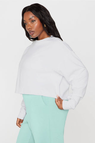 cozy fleece everyday cropped crew