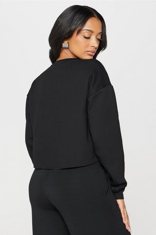 cozy fleece everyday cropped crew