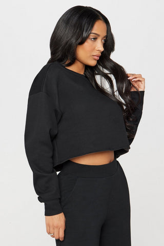 cozy fleece everyday cropped crew