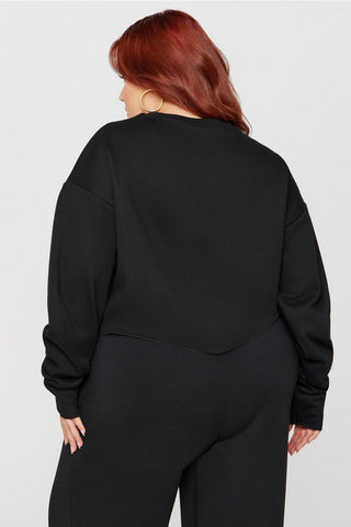 cozy fleece everyday cropped crew