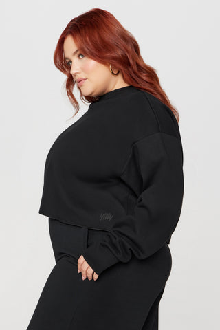 cozy fleece everyday cropped crew