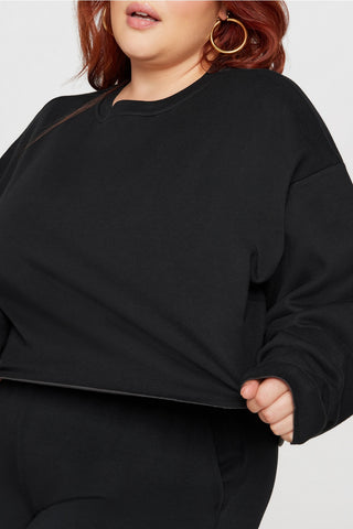 cozy fleece everyday cropped crew